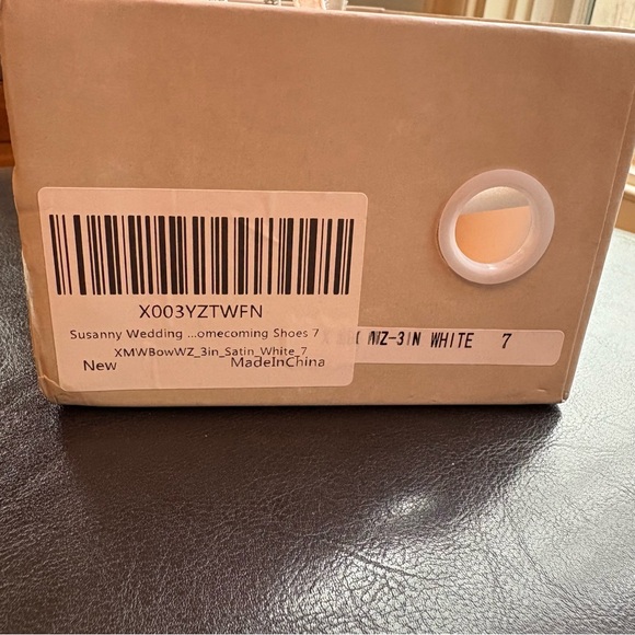 Elegant White Satin Wedding Heels with Rhinestone Bow & Adjustable Ankle Strap! - Picture 7 of 9